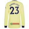 Oficiální Fotbalový Dres s Dlouhý Rukáv Arsenal David Luiz 23 Hostující 2021-22 pro Muži